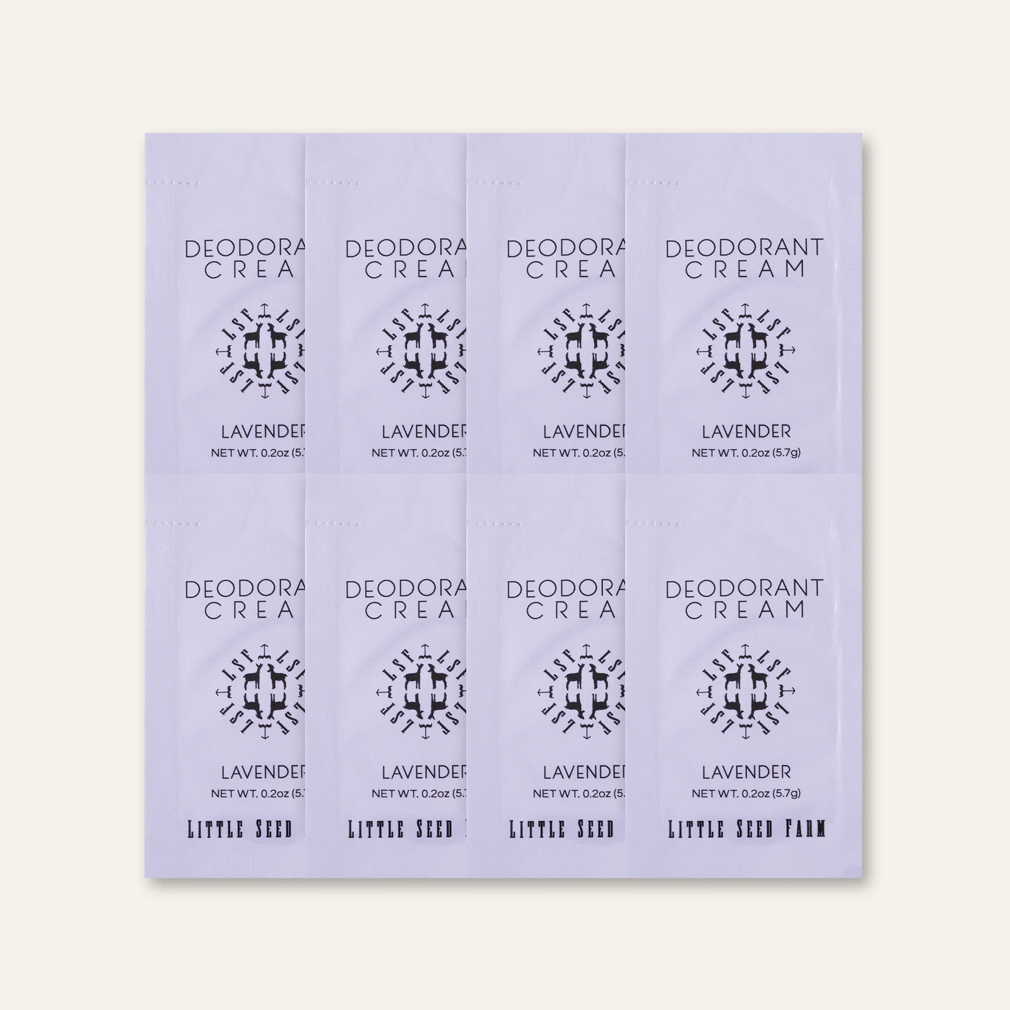 Travel Pack - Eight Organic Deodorant Cream Pouches - Image 11