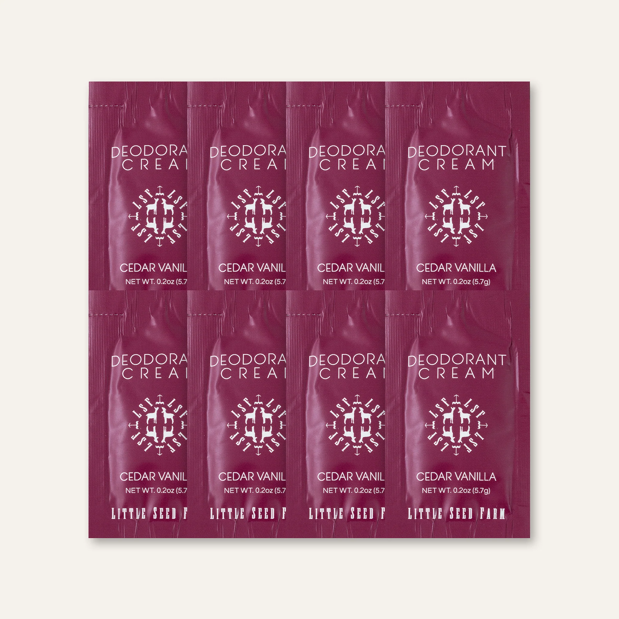 Travel Pack - Eight Organic Deodorant Cream Pouches - Image 8