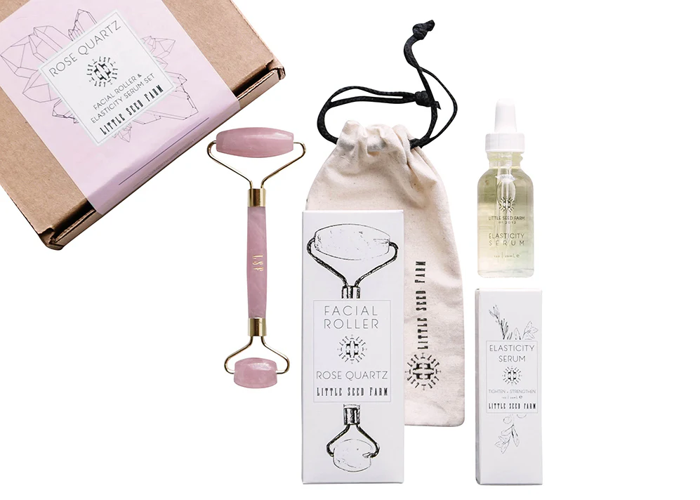 Rose Quartz Facial Roller + Elasticity Set - Image 10