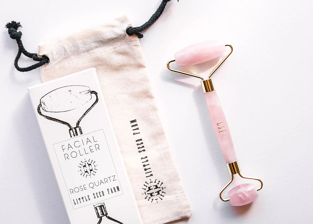 Rose Quartz Facial Roller + Elasticity Set - Image 5